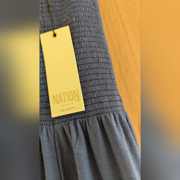 {NEW} Nation LTD Penelope Cross-Back Midi Dress in French Blue (Large) - Picture 7 of 7